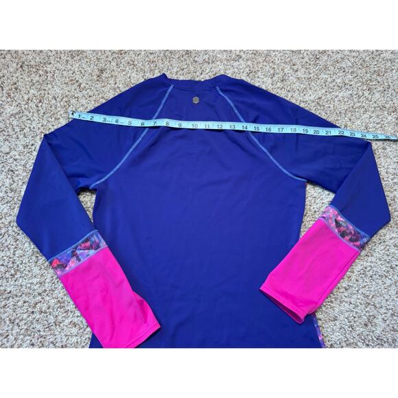 PRANA women's swim shirt; Small, Blue & Pink, Lightweight, sun protection - Picture 5 of 8